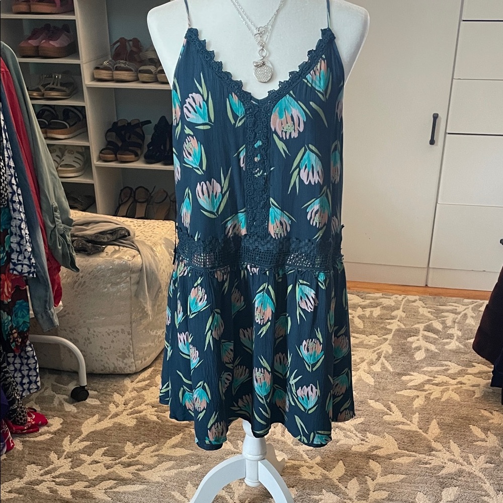 LC Lauren Conrad Floral Mini Dress - Blue and Pink